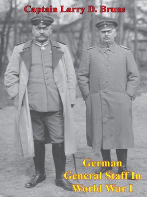 cover image of German General Staff In World War I